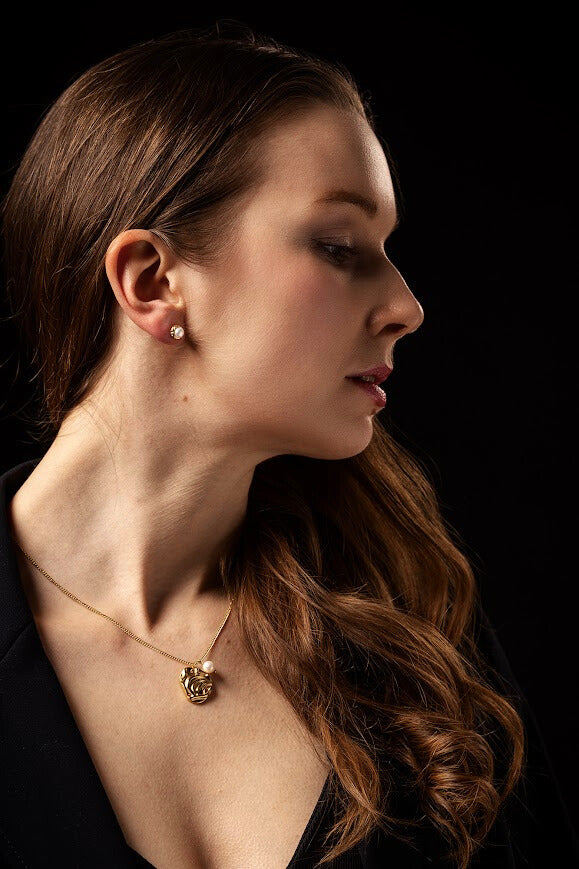 Burnished Pearl Studs