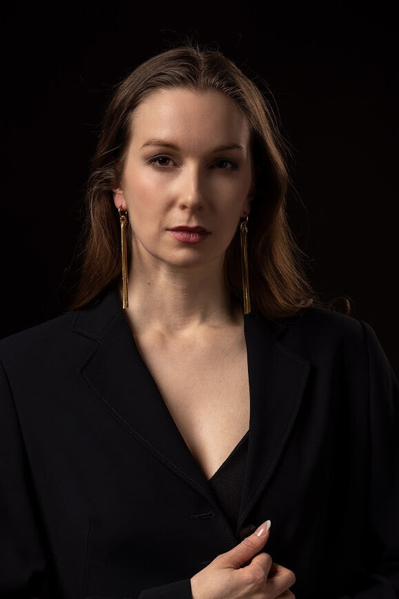 Golden Line Earrings